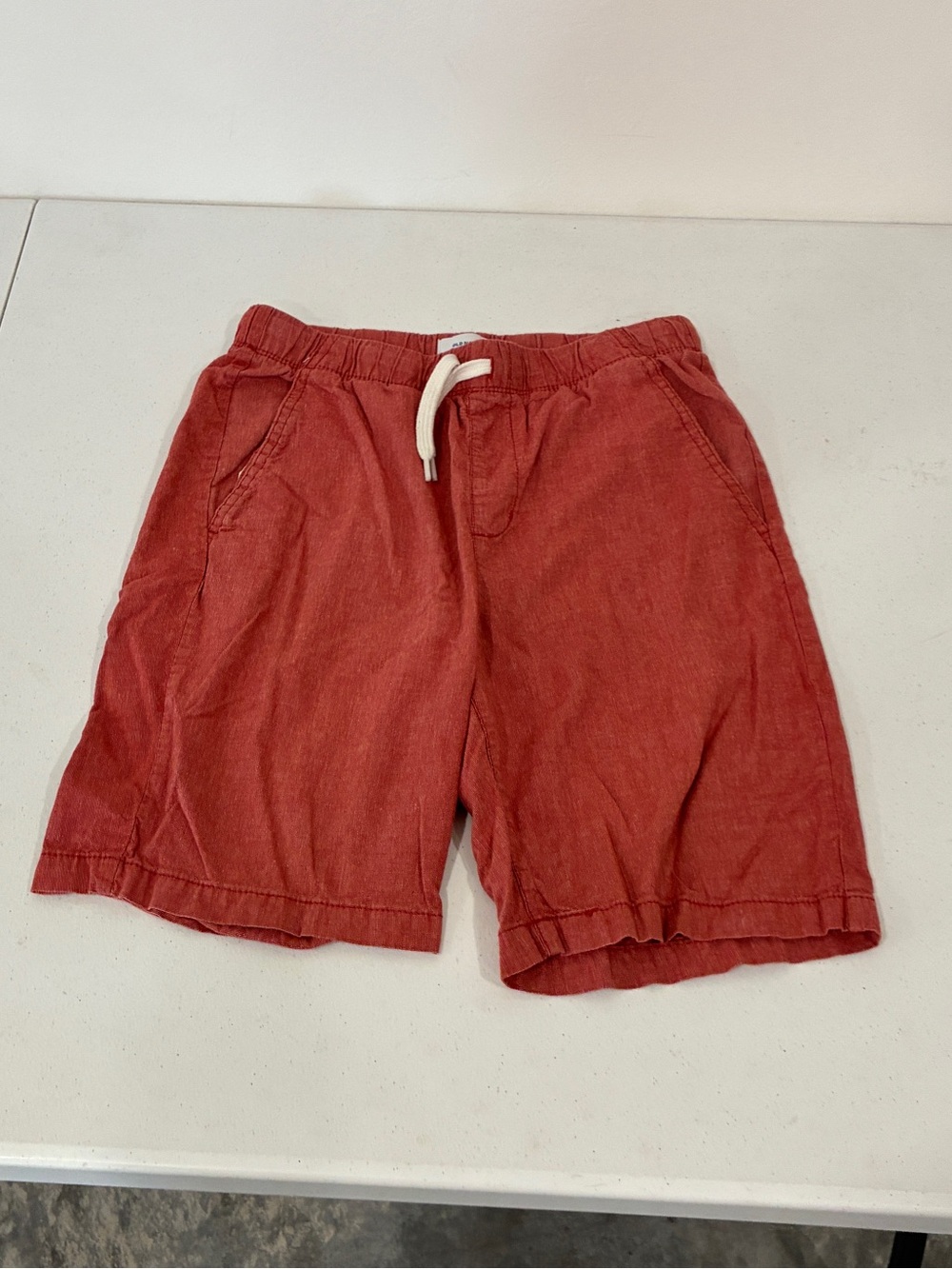 Old Navy Kids XL 14-16 Rust Red Siena Linen- Look Jogger Shorts Drawstring